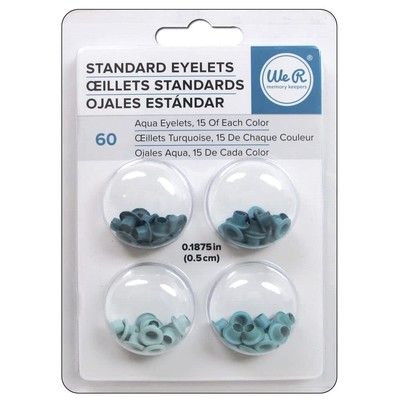 0633356415770 Ösen & Unterlegscheiben Crop-A-Dile-Standard-Aqua 60 Stück