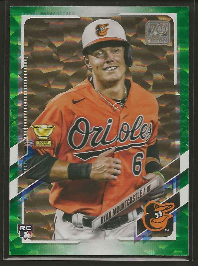 2021 Topps Series One Ryan Mountcastle Green Variation Rookie Card /499 #143