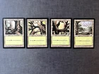 4 x FOREST A B C D Tempest 1997 Basic Land Card MTG MAGIC THE GATHERING