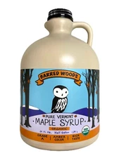 Half Gallon 100% Pure Organic Vermont Maple Syrup - Grade A  Amber Rich