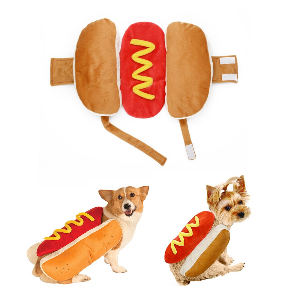Hot Dog Pet Clothes Dog Cat Puppy Dachshund Halloween Dress Up Costume