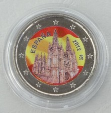 2 Euro Commemorative Coin Spain 2012 Burgos In Color II Uncirculated
