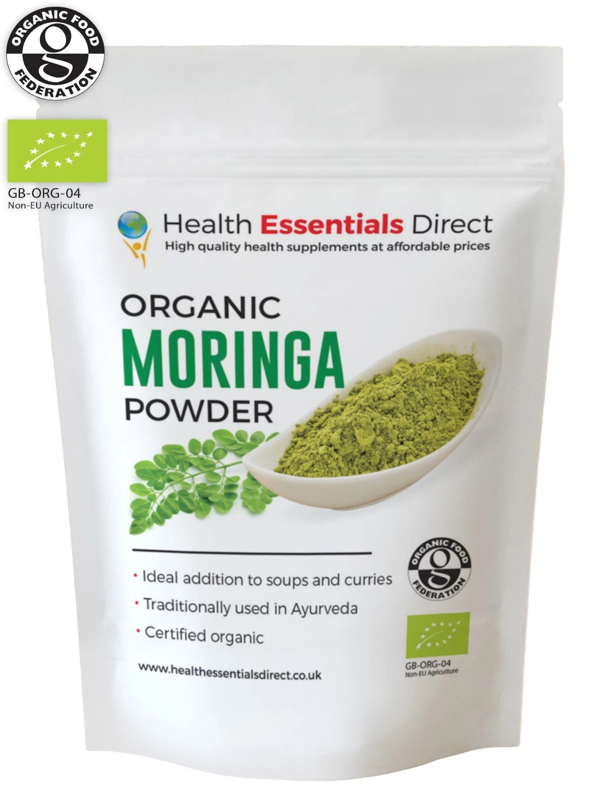 Organic Moringa Powder Front