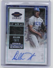 2015 Panini Contenders #2 Dillon Tate College Ticket Autographs Cracked Ice #/23