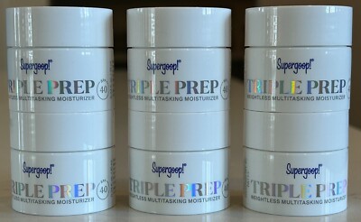 6X Supergoop! Triple Prep Weightless Multitasking Moisturizer SPF 40 2oz Total