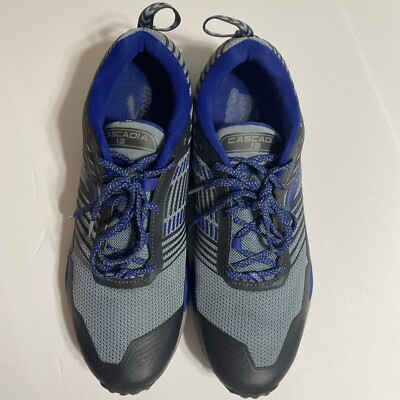 Brooks Cascadia 13 Men’s Size 12 D Medium Trail Running Shoes  Blue/Ebony/Gray