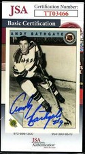Andy Bathgate JSA Coa Autograph 1992 Ultimate Original Six Signed Hockey
