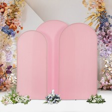 3 pcs Round Top Wedding Arch Backdrop STAND COVERS Set for Party/Birthday