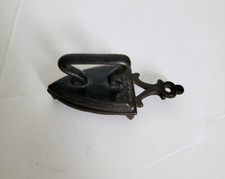 Antique Cast Iron Sad Iron Miniature 2.5" With Stand Trivet Salesman Sample Toy