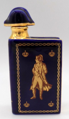 Camus Cognac Napoleon Empty Mini Liquor Bottle Limoges Castel Porcelain Vintage