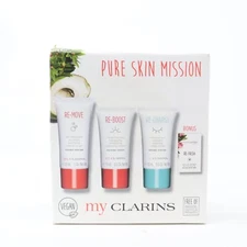 Clarins Pure Skin Mission 3-Pcs Set ($39 VALUE)- NEW IN BOX