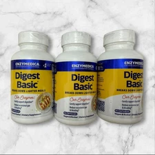 FOR 3 Enzymedica Digest Basic 90 Capsules Sealed EXP04/2026+ NEW SHIPPING