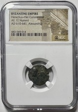 Heraclius Byzantine ~ Alexandria Egypt ~ 12 Nummi AD 610-641 ~ NGC Ancients