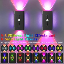 Motion Wall Light Sensor Up Down Magnetic Wall Lamp USB Rechargeable Wall Sconce