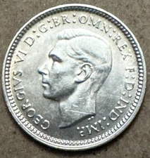 Australia - 1943 D - Threepence - .9250 Sterling Silver Australian Coin