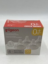 Pigeon Breast Milk Feeling Nipple Newborn SS Size 0 Piece 4 Count Pack of 4 