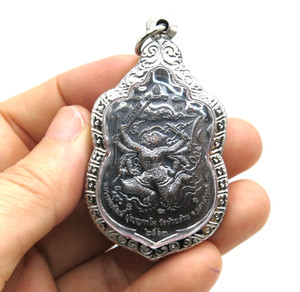 Hanuman Pendant Monkey King Thai Amulet Guardian Fortune Muay Thai Boxing Black