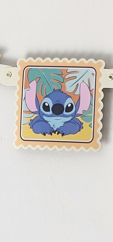 Disney Stitch Happy Birthday Banner Garland, Tropical Hawaiian Paper Die Cut 9ft