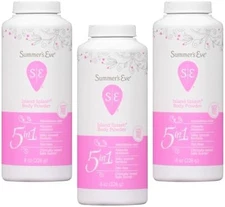 Summer’s Eve Island Splash Talc Free Body Powder 8oz 3 Pack