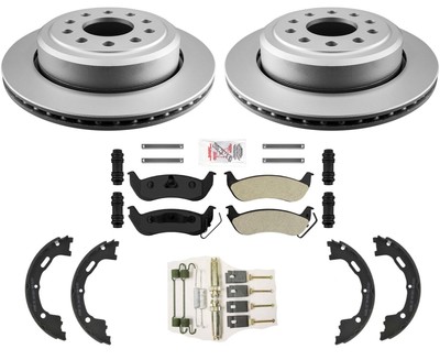 Heavy Duty Taxi Coated Brake Rotors & Pads Fits 06-11 Lincoln Town Car / No Limo