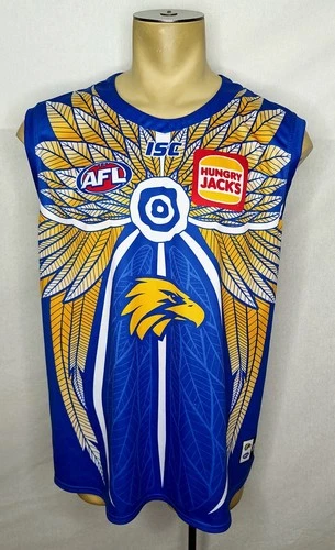 ISC West Coast Eagles AFL 2019 Indigenous Guernsey jersey 57” chest 3XL