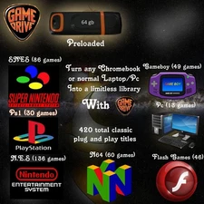 GameDrive : 420+ Pre-Loaded Gaming Flashdrives