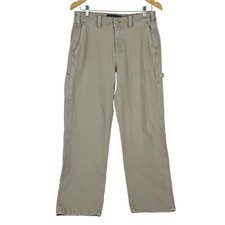 Abercrombie Fitch Mens Baggy Carpenter Pants Khaki Tan 30x32 Cotton Blend