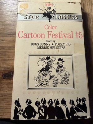 1985 Star Classics VHS Color Cartoon Festival #5 Bugs Bunny Porky Pig Merrie
