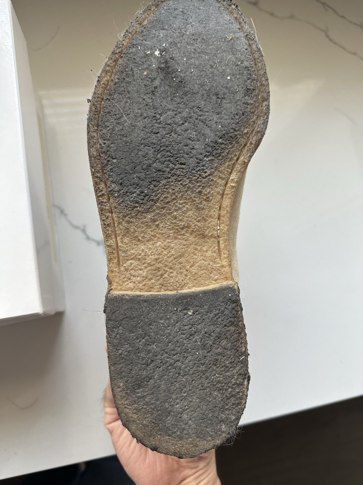 SAOLA Stivali Chelsea Common Projects taglia EU43 beige scamosciati suola crepe