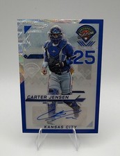 Panini 2025 Prospect Carter Jensen Blue Wave Color Match Prizm Auto RC /75 #154