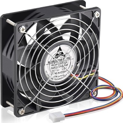 GDSTIME 120mm x 38mm 12V PWM Fan 4-Pin, High Static Pressure 120x120x38mm PC ...