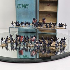 Lead Soldiers Infrantry Union Miniatures Military Army Painted Vintage Set