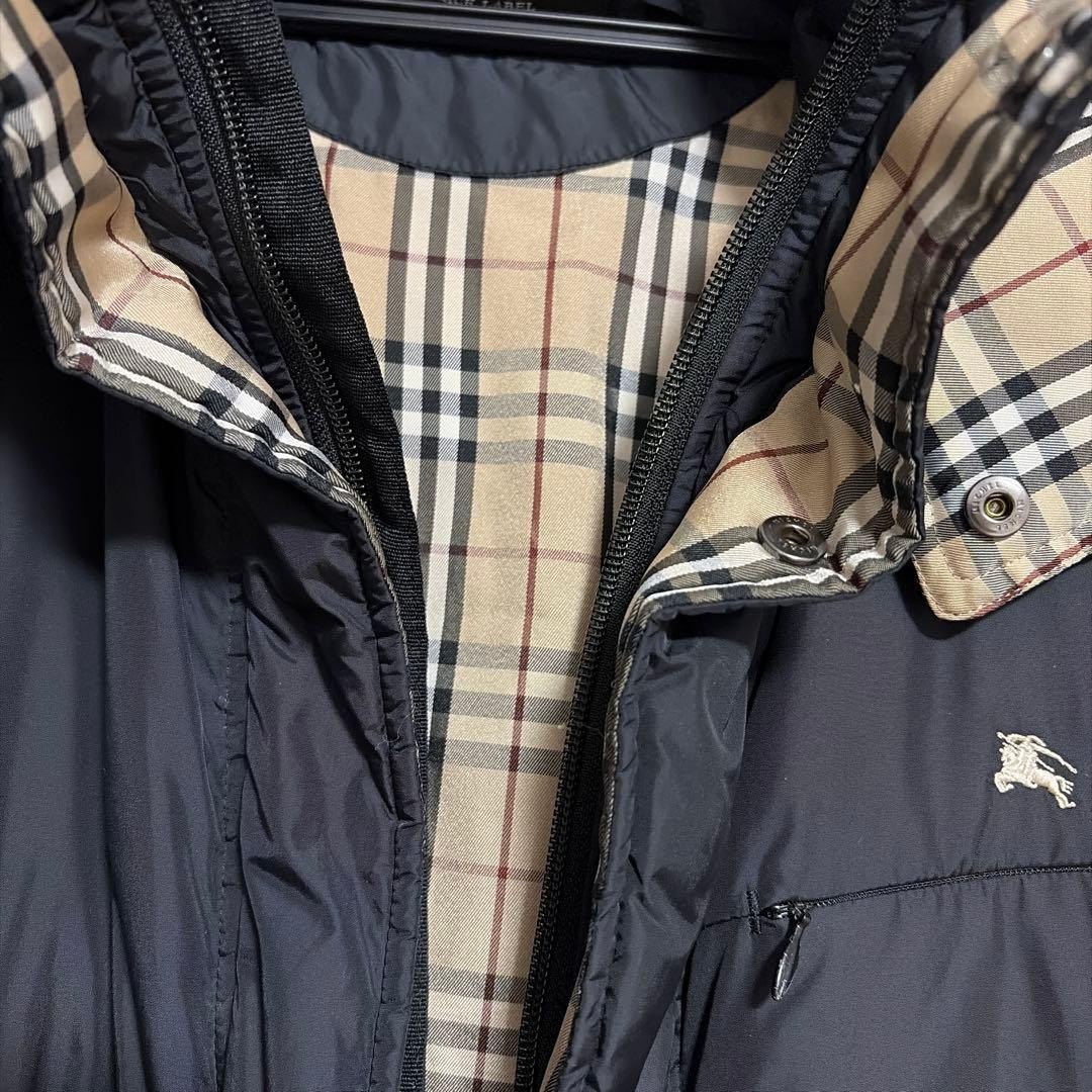 Burberry Black Label Men's Hooded Down Coat M Black Removable Hood Used thumbnail 7