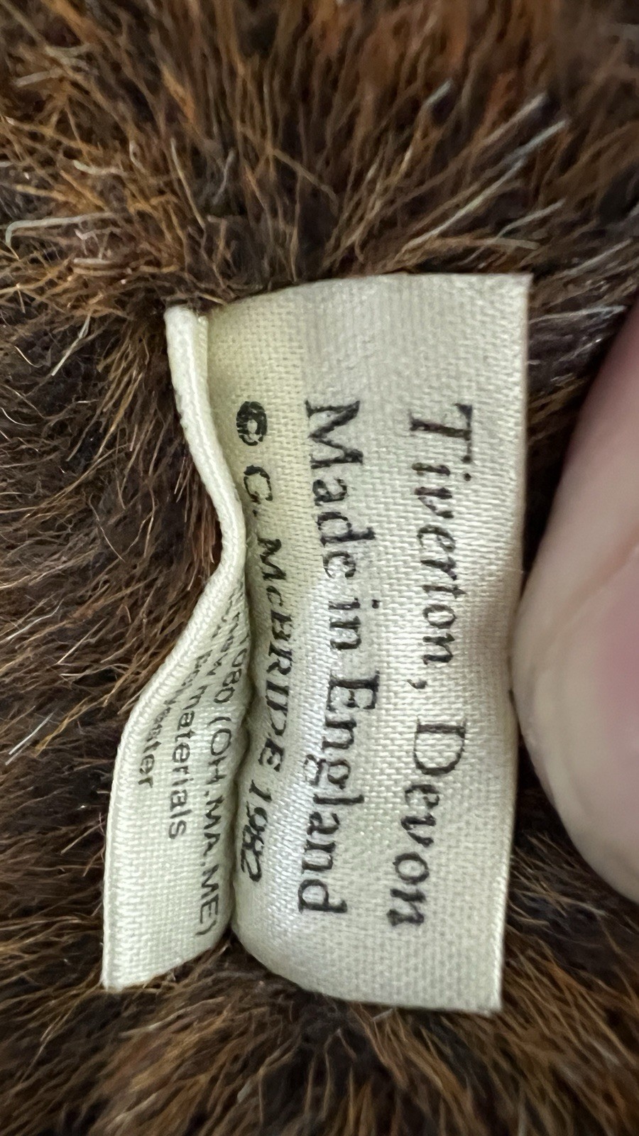 🔥Little Folk Tiverton Devon England 1982 Collectible 28” Brown Bear🔥