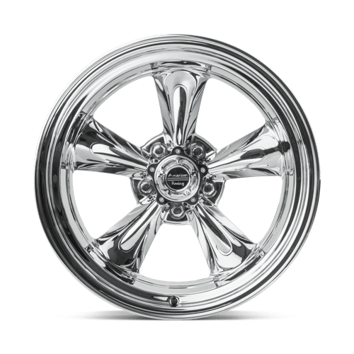 17X8 American Racing Vintage VN615 TORQ THRUST II 1 PC 5X114.3 CHROME Wheel 25mm - Picture 2 of 3