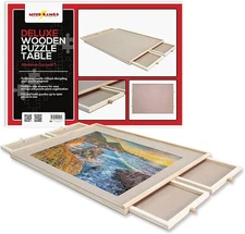 Deluxe Wooden Puzzle Board with 4 Drawers – Premium Puzzle Table for Efficien...