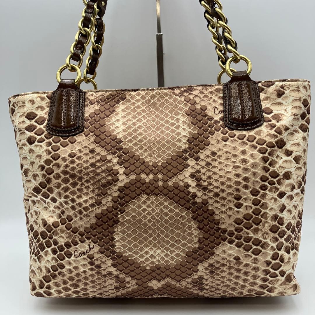 Rare COACH shoulder bag python pattern 2200 2a - image 2