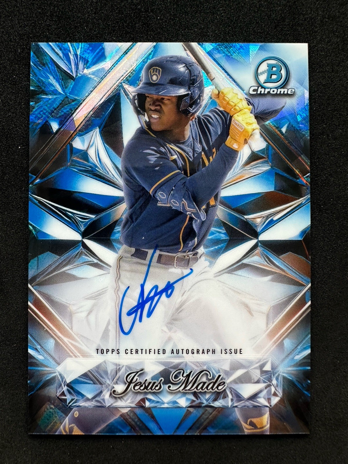 2025 Bowman Chrome Sapphire Selections Jesus Made Auto Brewers Prospect Rookie
