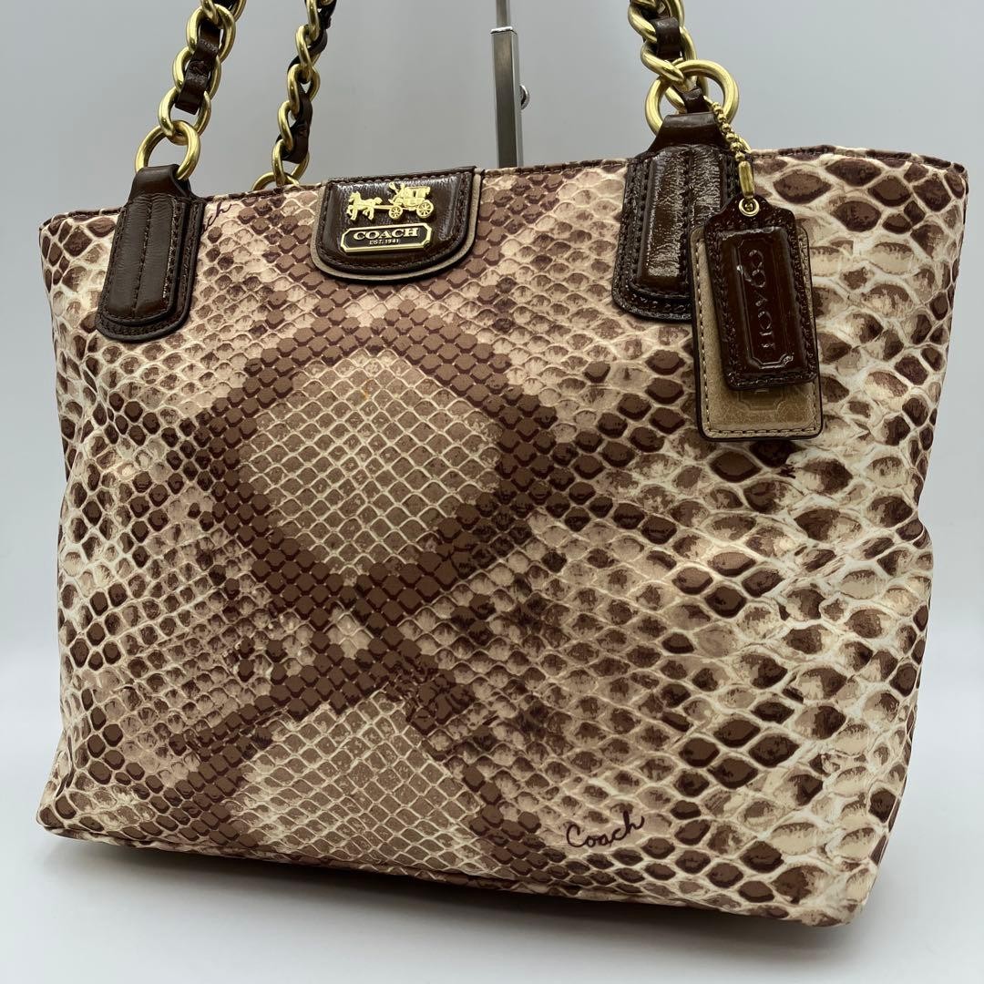 Rare COACH shoulder bag python pattern 2200 2a - image 1