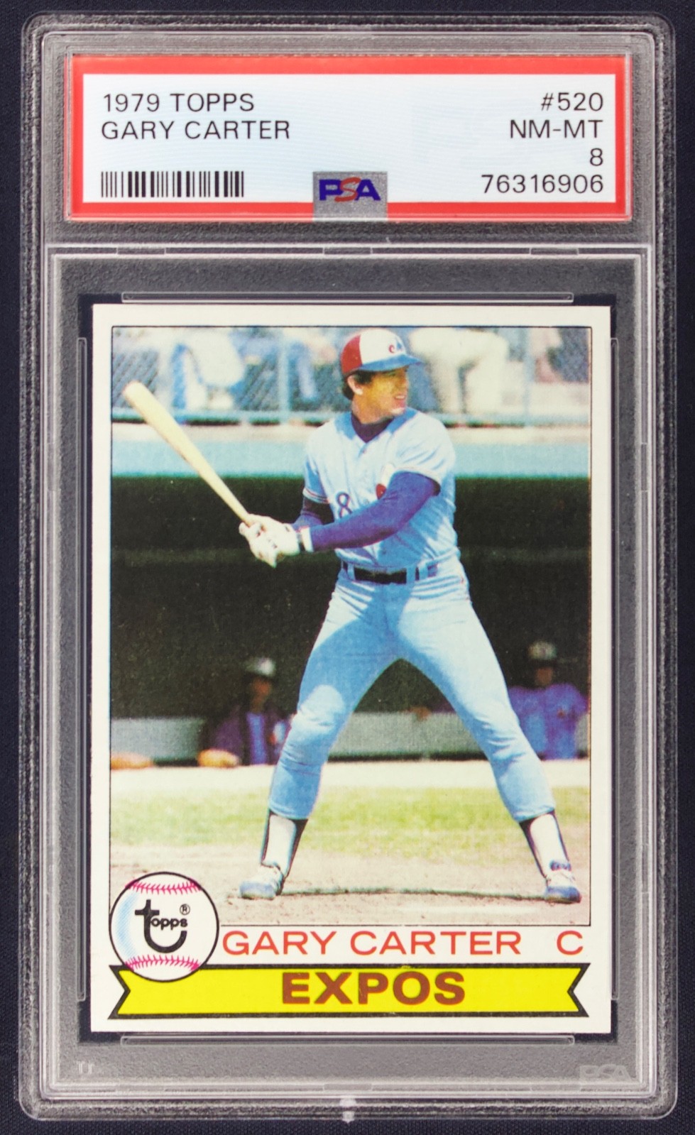 1979 Topps Gary Carter #520 Montreal Expos NM-MT PSA 8