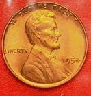 1954-P Lincoln Wheat Cent Penny GEM RD BU From an Original Bank Roll