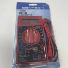 7 Function Digital Multimeter DC-AC Voltage Battery Multi Tester Cen-Tech 98025