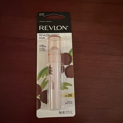 Revlon Lip Balm 010 Tropical Coconut Kiss Balm.Natural Fruit Oils. SPF 20.  NEW!
