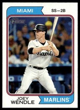 2023 Topps Heritage Joey Wendle Miami Marlins #238