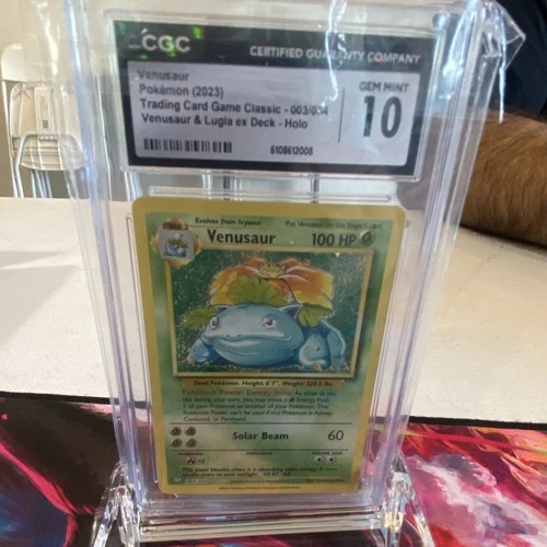 Pokemon Venusaur 003/034 Trading Card Game Classic CGC 10 Holo