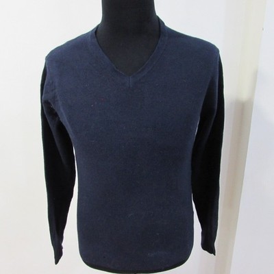 Benetton Herren Wollmischung V-Ausschnitt Pullover Brustumfang 32/34 XS UK Sku 7351