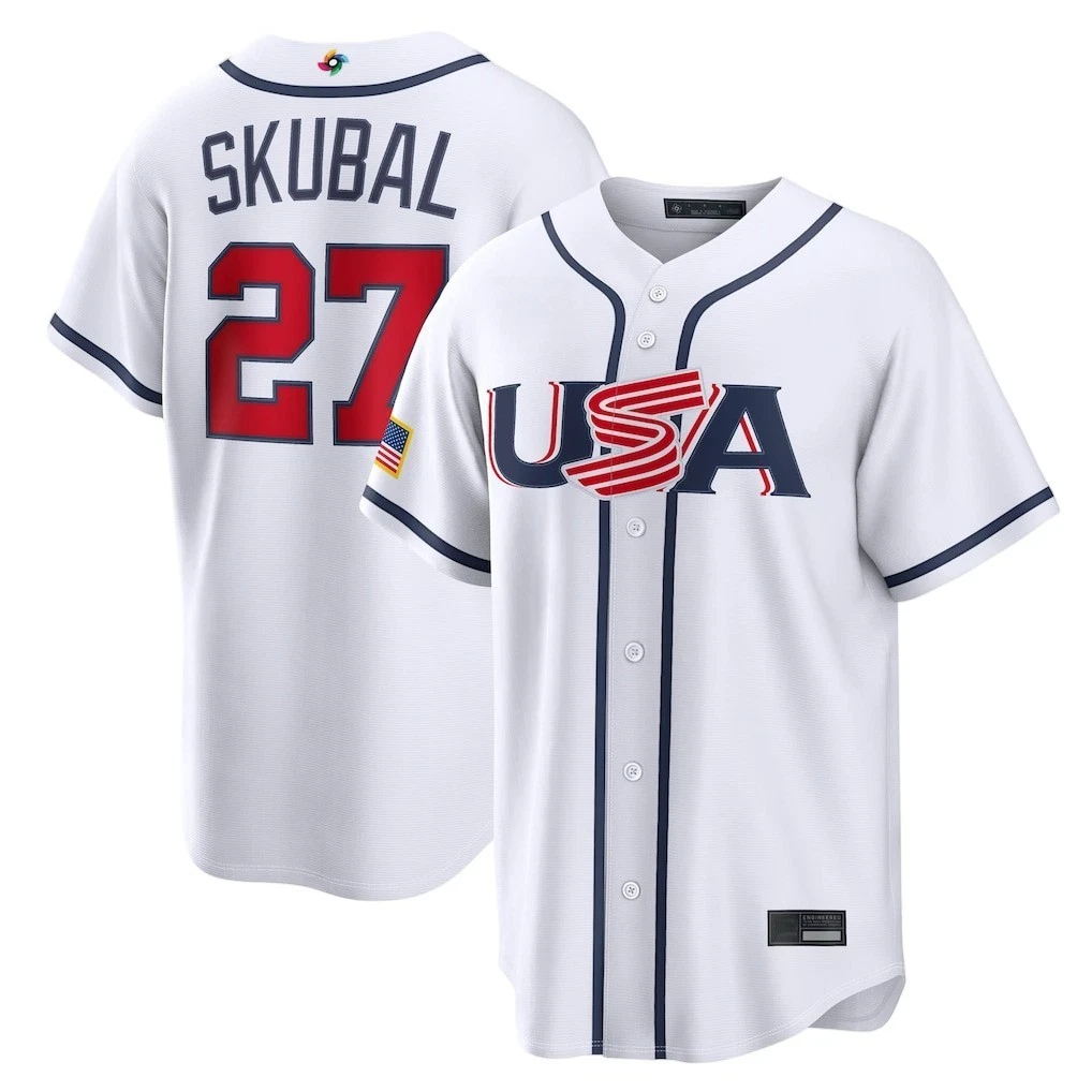 Tarik Skubal #27 WBCC USA Baseball Jersey White/Navy