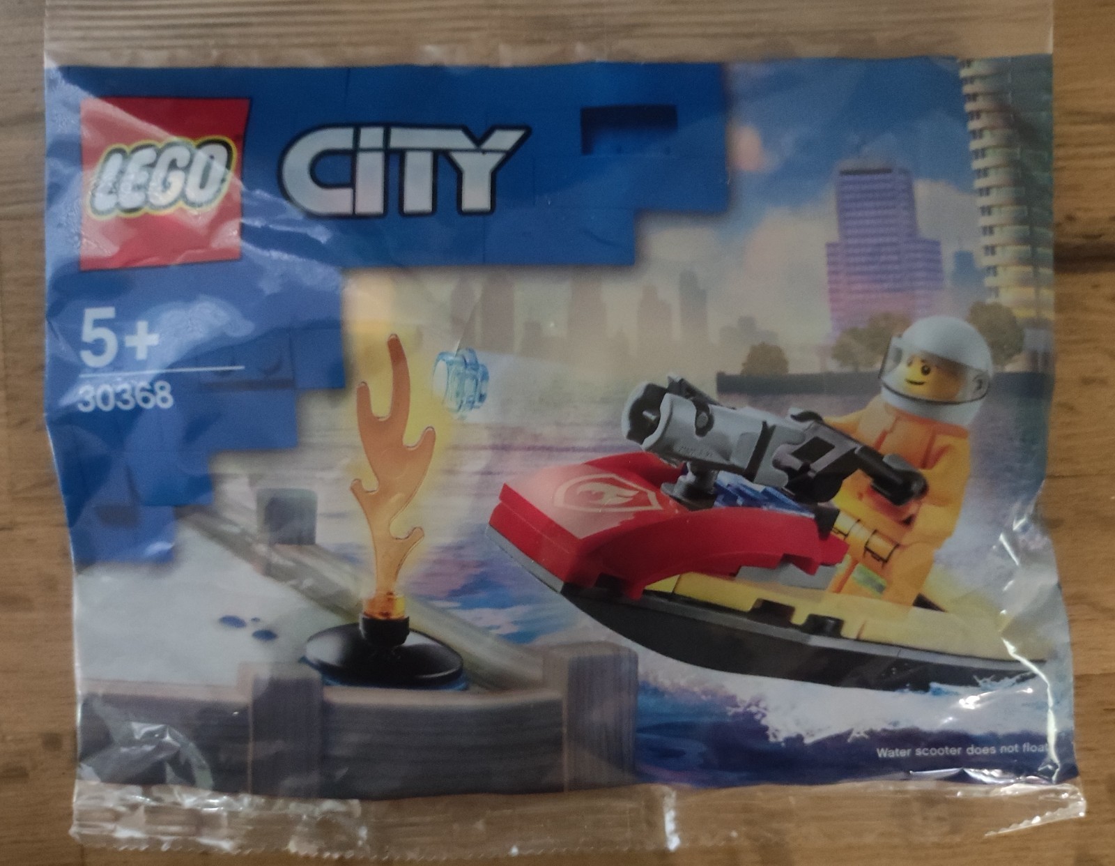 LEGO SET POLYBAG MINIFIGURE FIGURINE CITY 30368 SCOOTER DES MERS SAUVETAGE FIRE