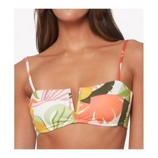 Sanctuary Multi-color Fresh Squeezed Women's V Wire Bandeau Swim Top Medium