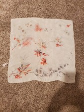 Vintage 100 Silk Scarf By Kimball Handrolled Made In Japan Foliage Motif